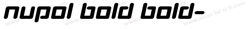 nupol bold bold字体转换